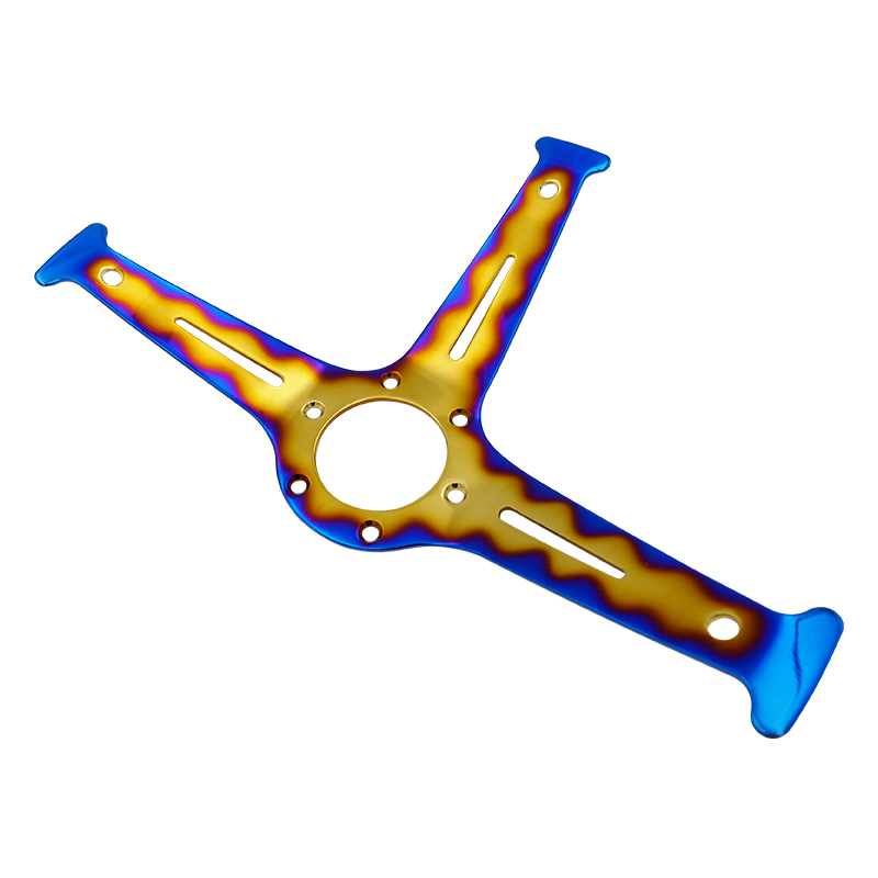 铁汽车方向盘改装定制图案真空烤蓝加工